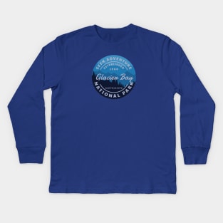 Glacier Bay National Park Retro Kids Long Sleeve T-Shirt